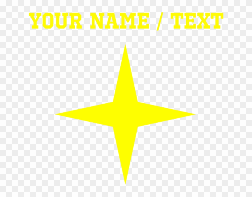 Custom Yellow Four Point Star Flask Necklace By Artandshapes - Deimon Devil Bats Clipart #243986