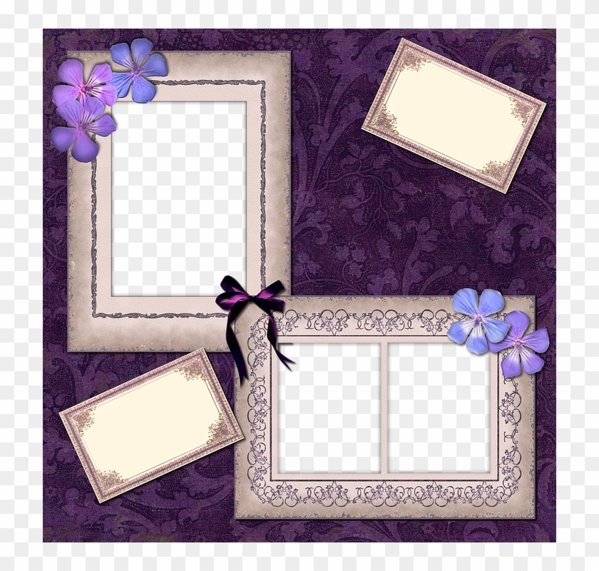 Scrapbook, Scrap, Background, Page, Craft, Frame, Lace - Scrapbook Page Frame Clipart #244194
