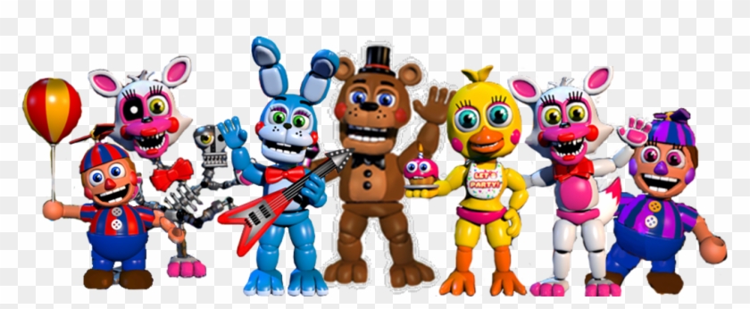 Five Nights At Freddys Personajes Png - Fnaf World Toy Animatronics Clipart