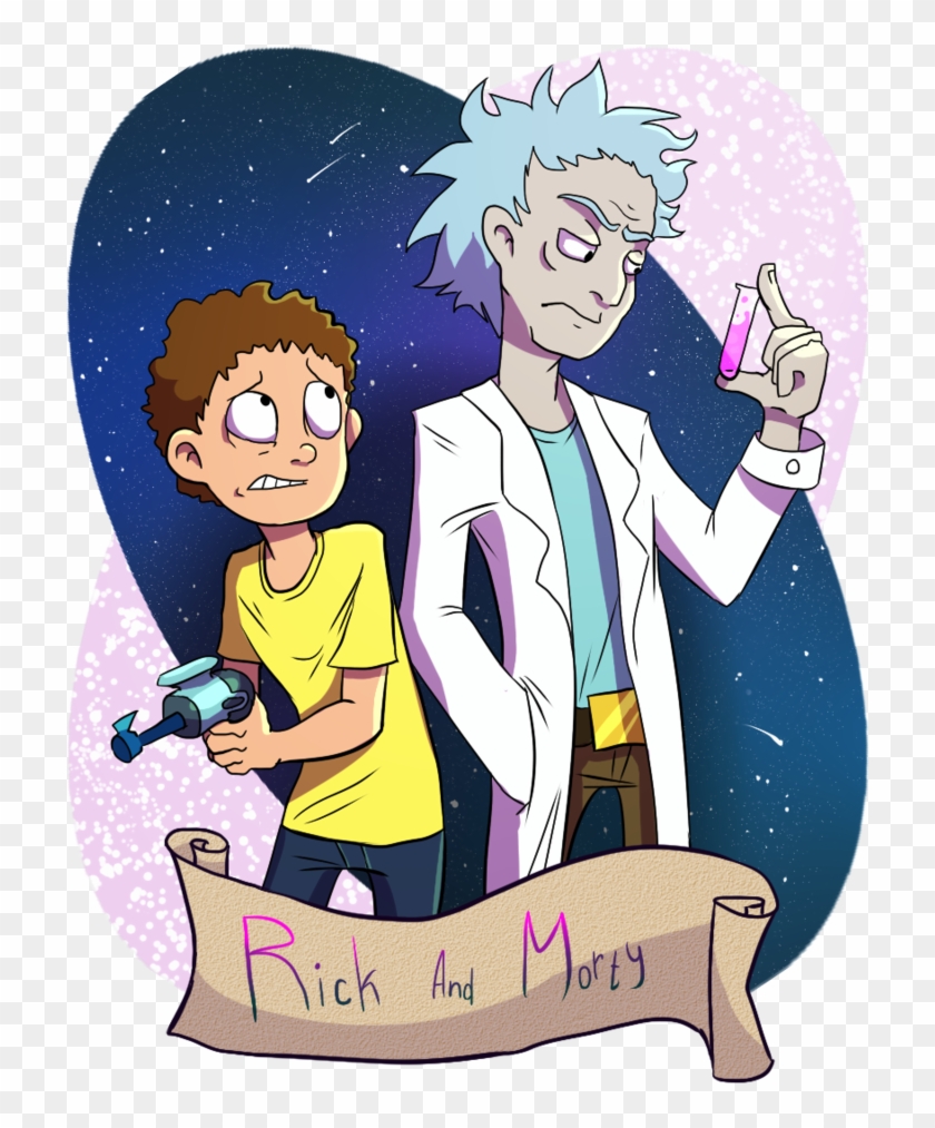 Rick And Morty Clipart Buff - Rick And Morty Anime Version - Png Download