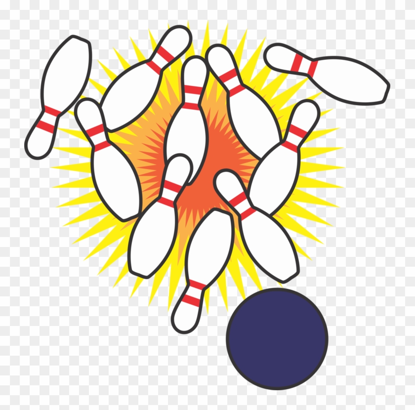 Ten-pin Bowling Bowling Pin Bowling Balls - Strike Clipart - Png Download #244698