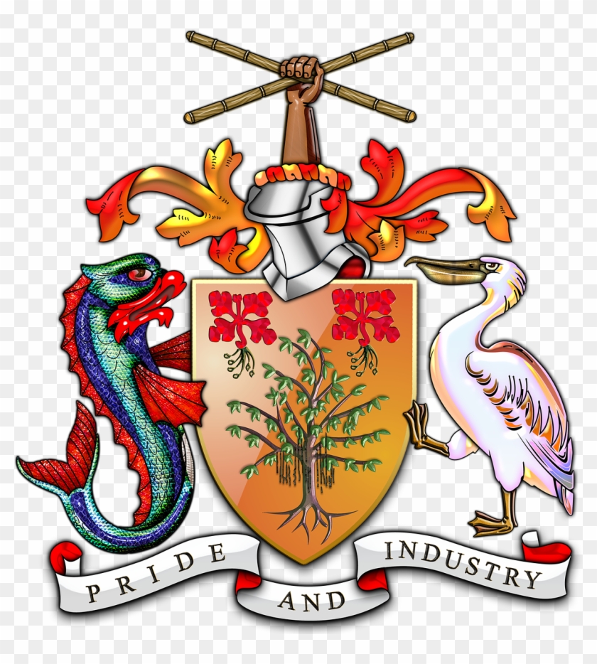 The Grant Of Arms Conveyed By Royal Warrant Was Presented - Coat Of Arms Of Caribbean Countries Clipart #244981