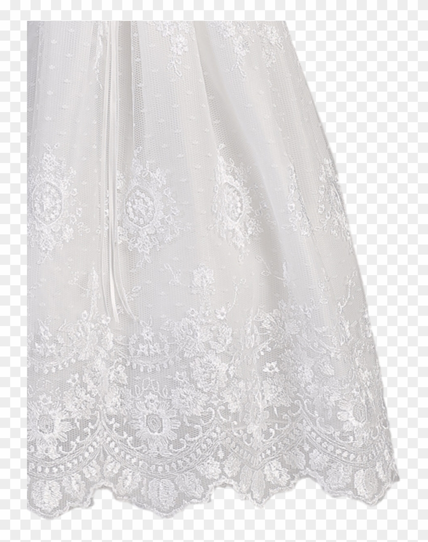 Baby Girls Floral Embroidered Tulle Christening Gown Clipart #244984