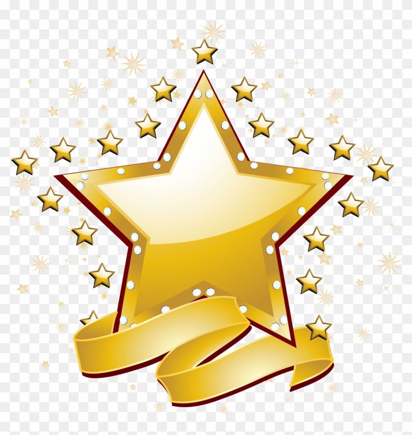 Free Star Vector Jpg Library Library - Gold Star Icon Png Clipart #245044