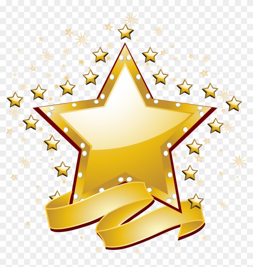 Free Star Vector Jpg Library Library - Gold Star Icon Png Clipart