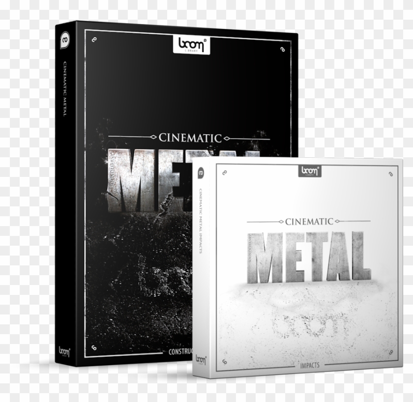 Cinematic Metal Sound Effects Library Product Box - Monochrome Clipart