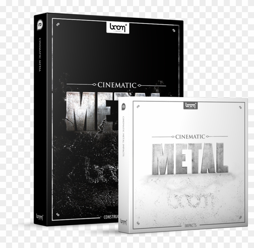 Cinematic Metal Sound Effects Library Product Box - Monochrome Clipart #245317