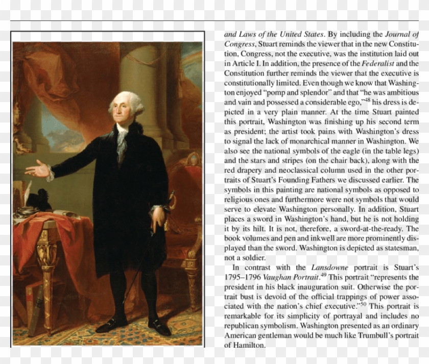 Gilbert Stuart , George Washington (the Lansdowne Portrait), - George Washington As President Clipart #245901