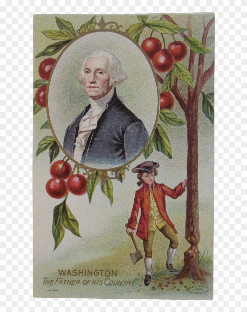 1908 Taggart George Washington Chopping Down The Cherry - George Washington Cherry Tree Clipart