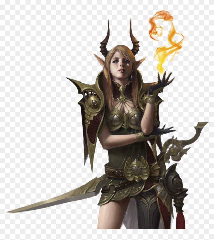 Png For Free Download On Mbtskoudsalg - Tiefling Female Fantasy Art Clipart #246917