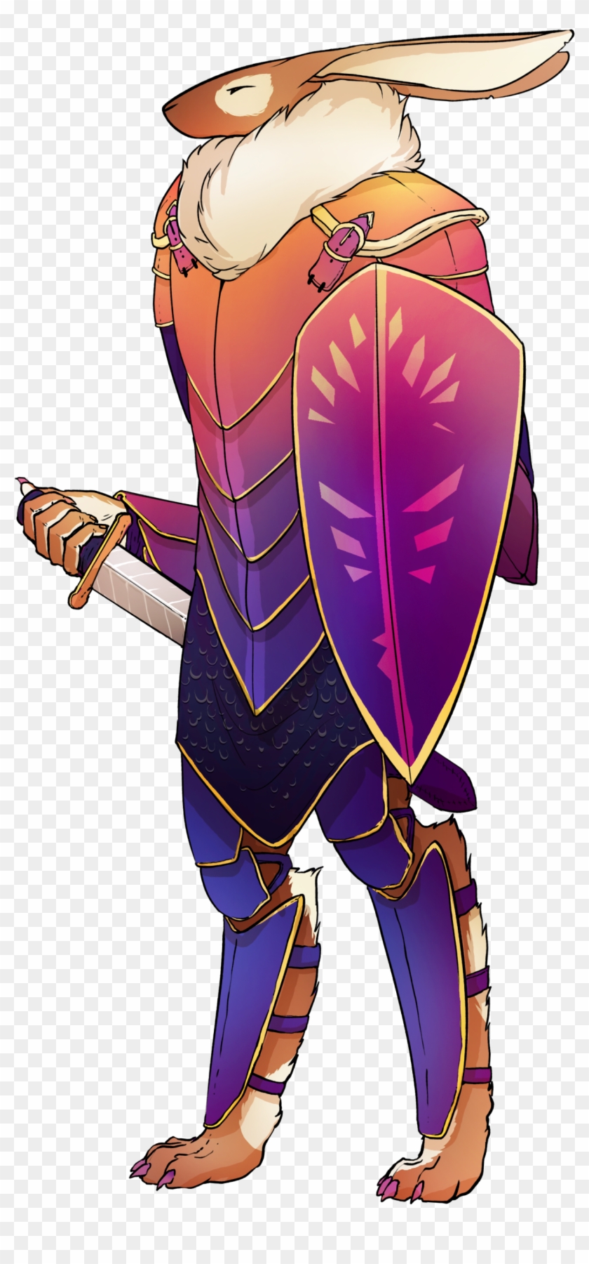 Rabbit Warrior - Rabbit Anthro Clipart