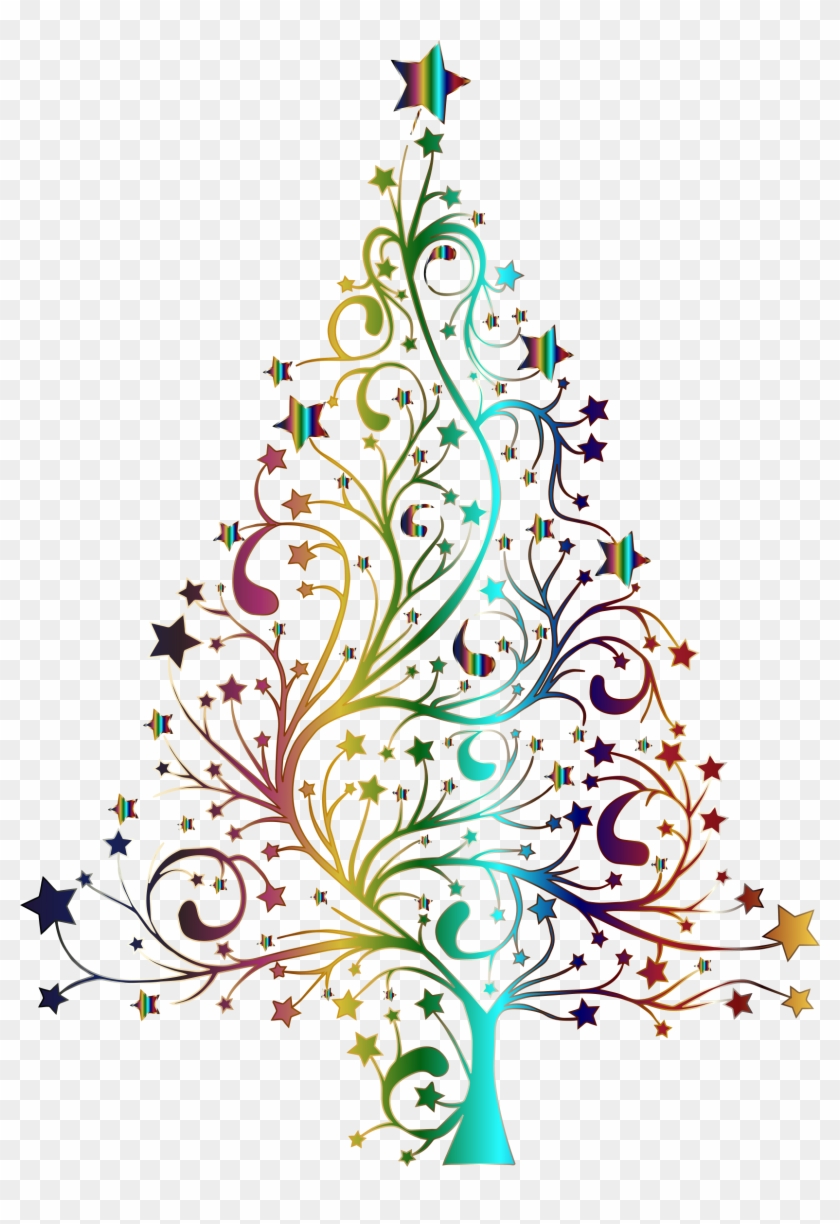 Starry Tree Prismatic No Background Icons Png - Christmas Images No Background Clipart