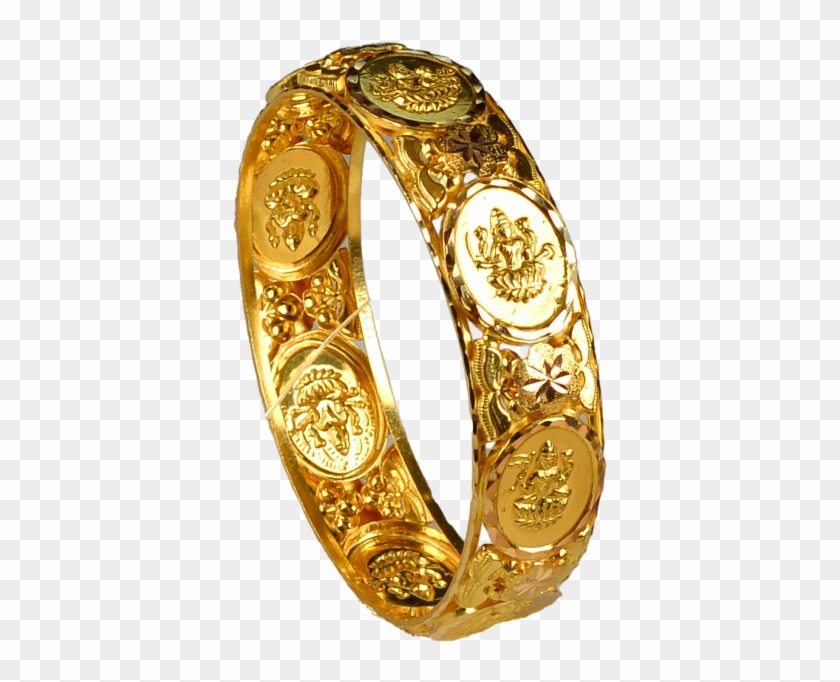 Traditional Lakshmi Design Gold Bangle - Lakshmi Gold Bangle Design Clipart #247293