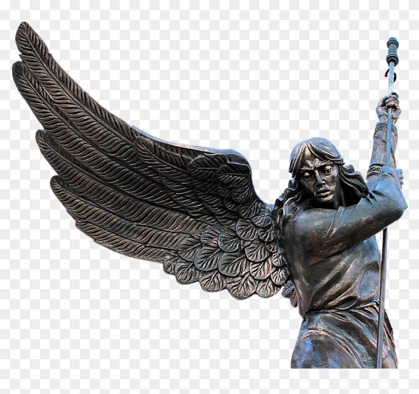 Angel, Wing, Spear, Bronze, Mystical, Female, Woman - Angel Clipart #247344