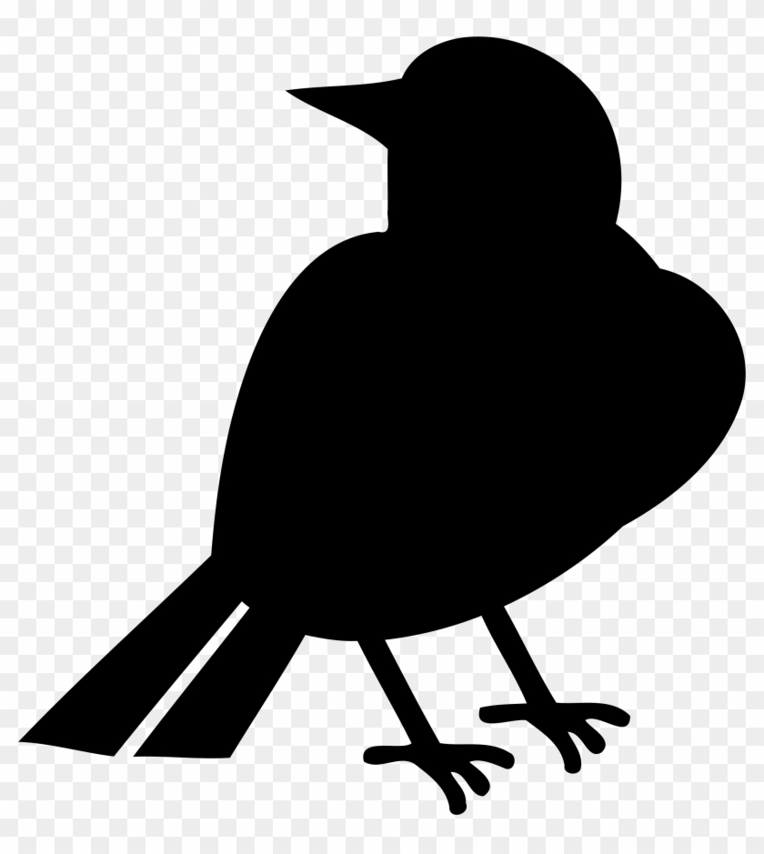 Big Image - Bird Perched Silhouette Clipart
