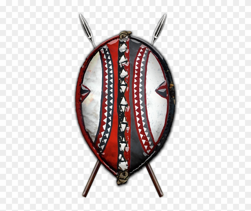 Maasai Spear And Shield Clipart #247879