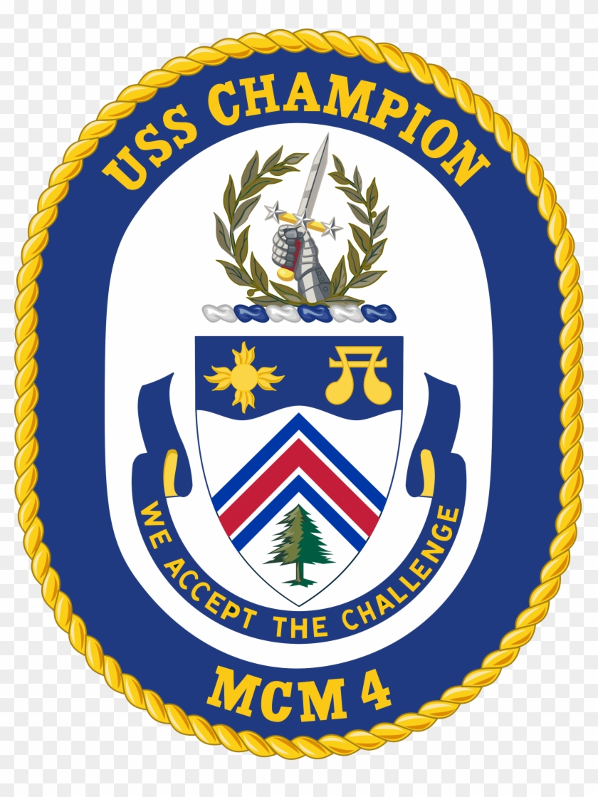 Uss Champion Mcm-4 Crest - Battle Of Bunker Hill Symbol Clipart #248085