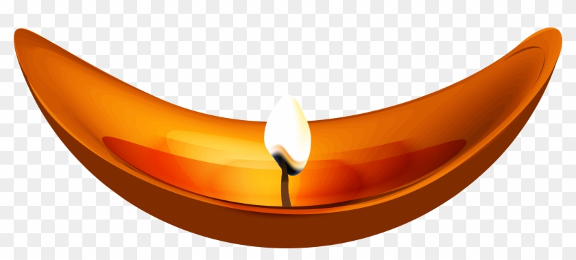 Diya Png Free Download - Orange Candles Png Clipart