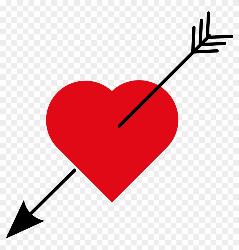2000 X 1991 8 - Love Heart With Arrow Clipart