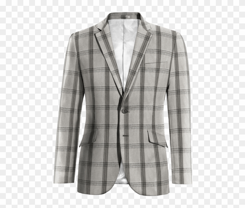 Penjahit Jas Di Jakarta - Grey Checked Blazer Clipart #248454