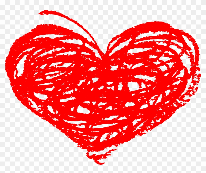 Free Download - Red Scribble Heart Png Clipart