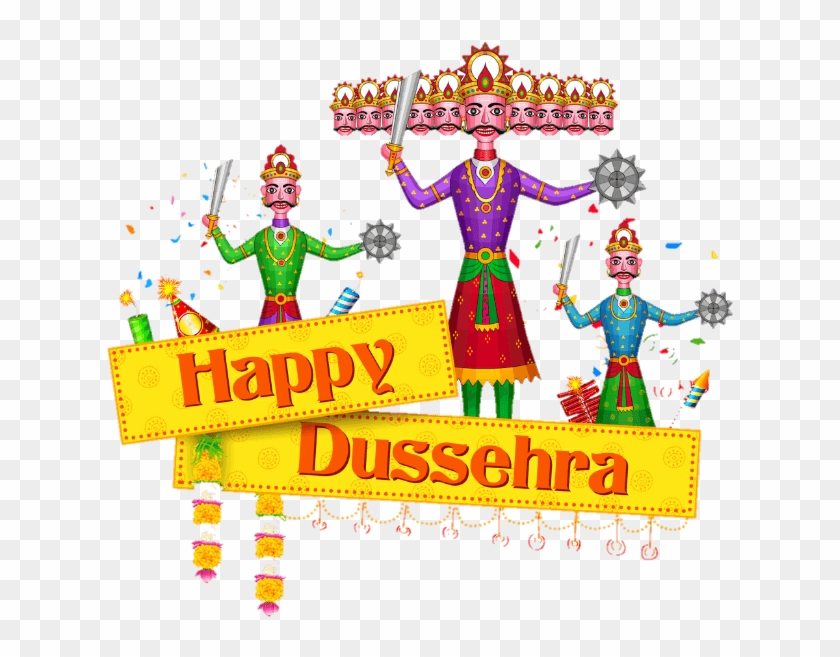May Your Troubles Burst Away Like The Fireworks And - Happy Dussehra Ravana Clipart - Png Download