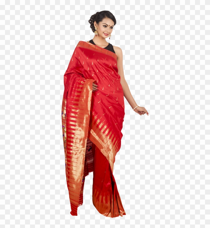 Ladies Saree Png - Lady With Saree Png Clipart