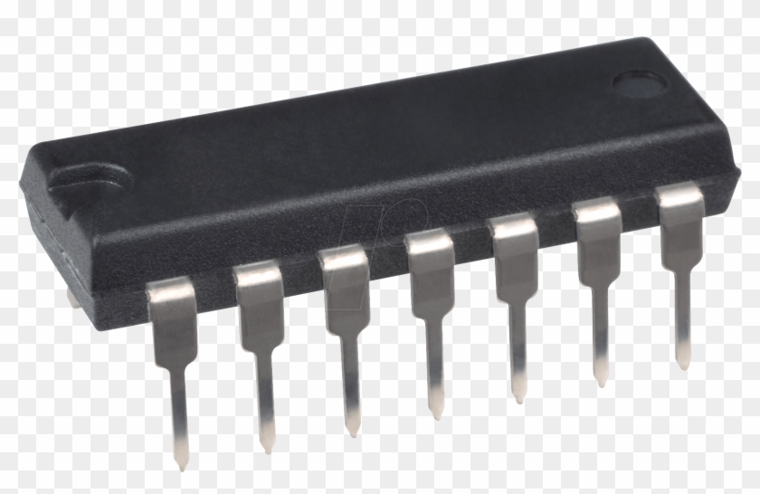 Operational Amplifier, Dual, Dil-14 Frei - Schmitt Trigger Non Inverter Chip Clipart