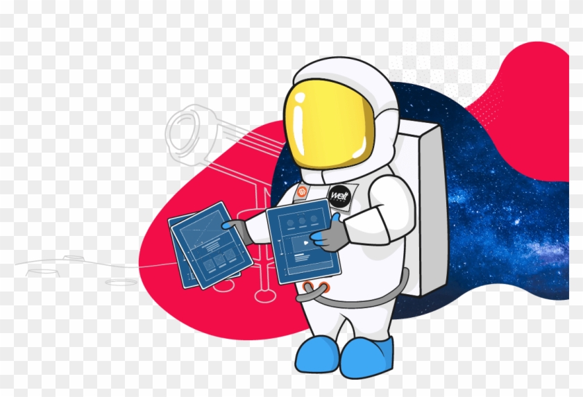 Weltpixel About Us Cosmo With Flag - Cartoon Clipart