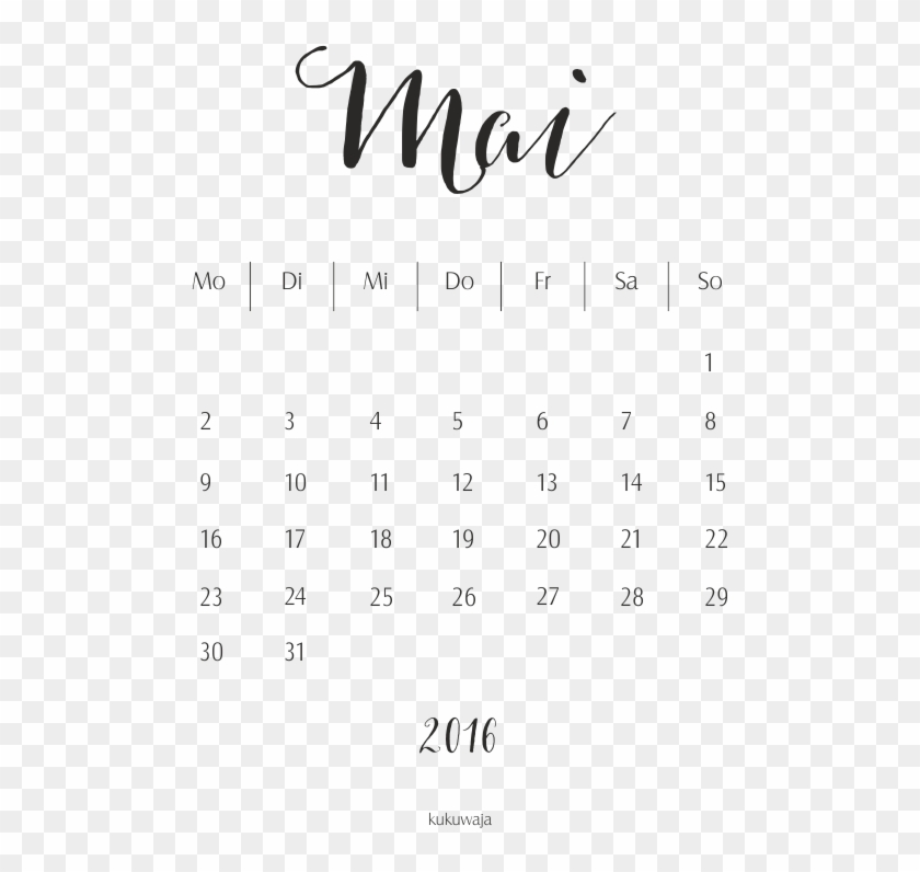 Kostenloses Download / Freebie Kukuwaja Kalendermonate - Kalender Monat Zum Ausdrucken Clipart