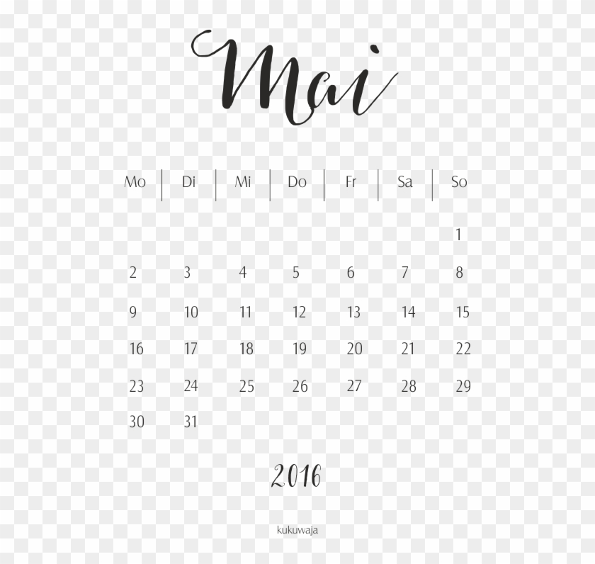 Kostenloses Download / Freebie Kukuwaja Kalendermonate - Kalender Monat Zum Ausdrucken Clipart #249352