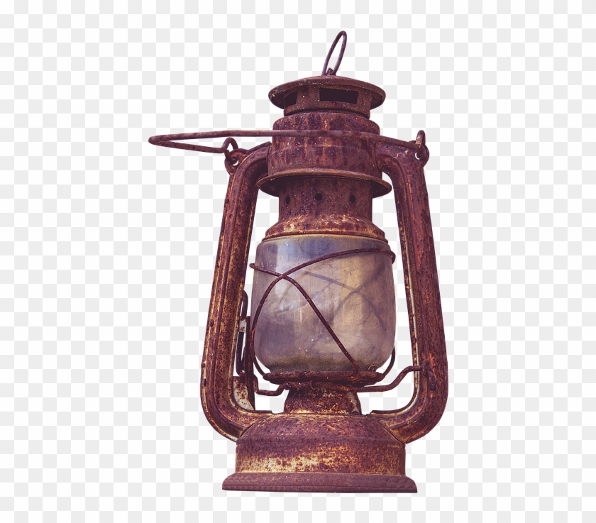 Kerosene Lamp, Lamp, Old, Wire Mesh, Light, Lantern - Transparent Vintage Weathered Sconce Png Clipart #249388