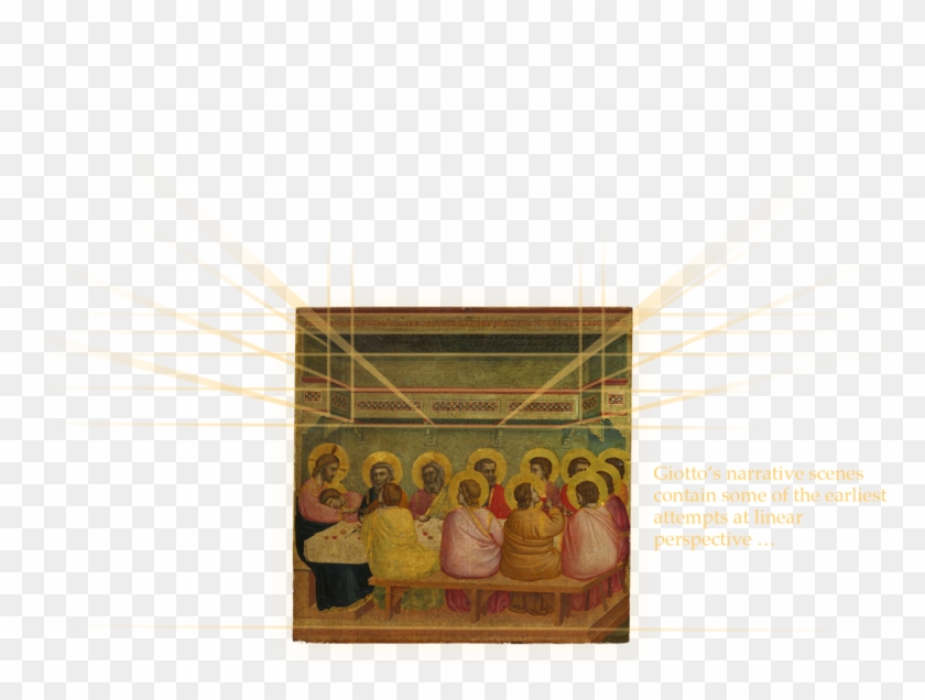 Notice How In The Last Supper Giotto Attempts To Make - Last Supper Clipart #249480