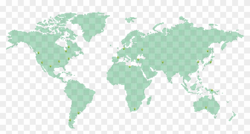 Dotted Background Map - World Map Color Gradient Clipart
