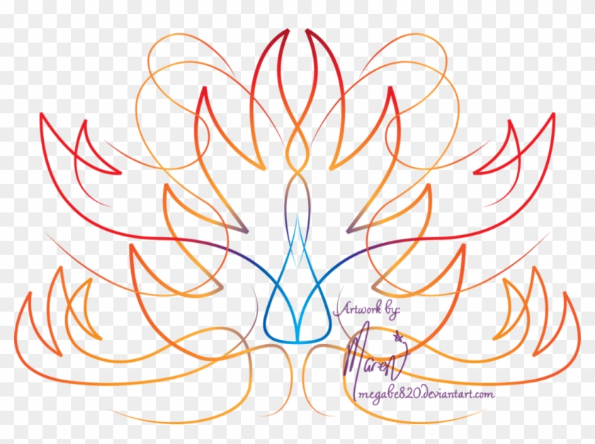 Fire - Pinstripe Flames Designs Clipart