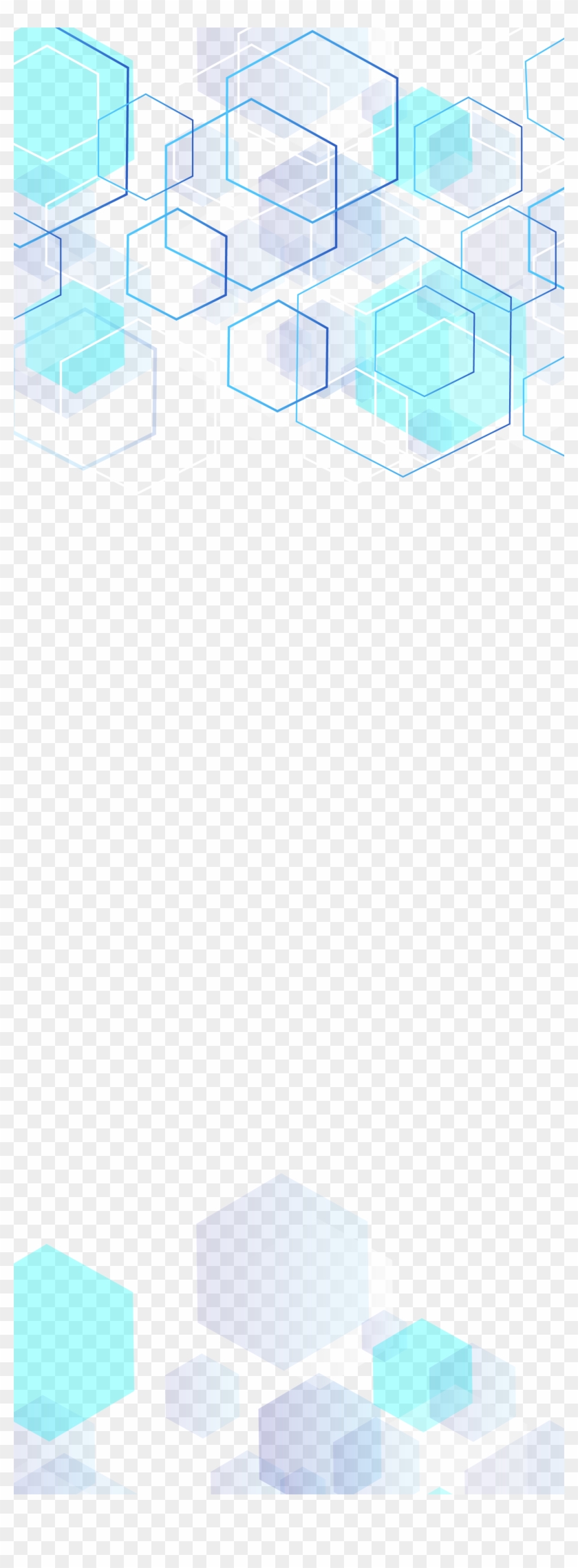 Multilayer Blue Technology Hexagons Png Download Free - Formes Abstract Png Clipart #2402004