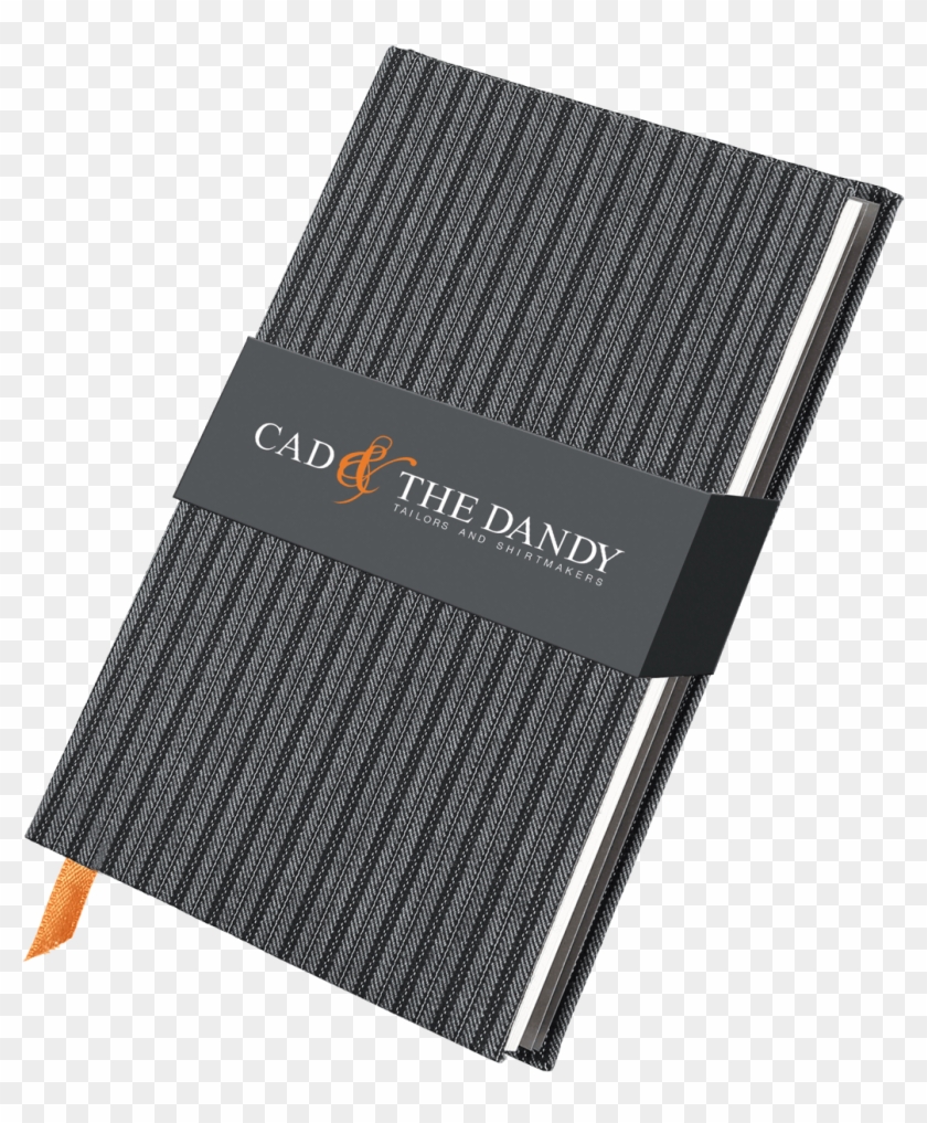Cloth Bound Hardback Notebook Charcoal Pinstripe - Paper Clipart #2402031