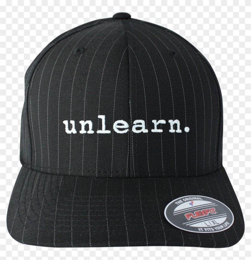 Black Pinstripe Flexfit Hat - Baseball Cap Clipart