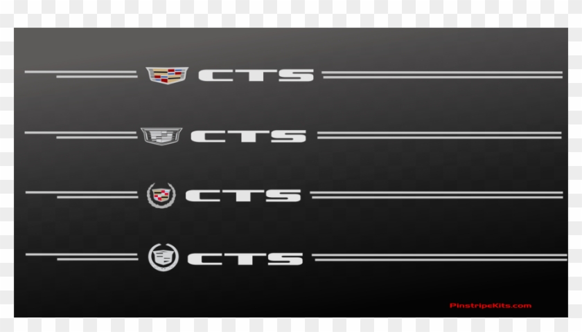 Cadillac Cts Name Vinyl Emblem Logo Decal Pinstripe - Car Clipart