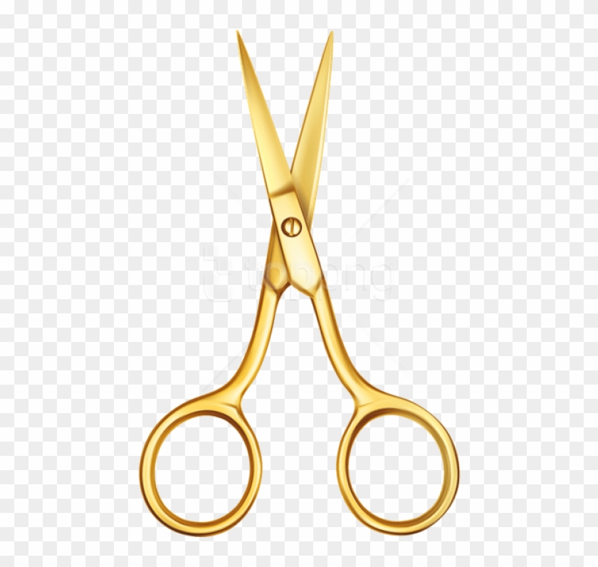 Scissors Clipart Png - Clipart Gold Hairdressing Scissors Transparent Png #2402207