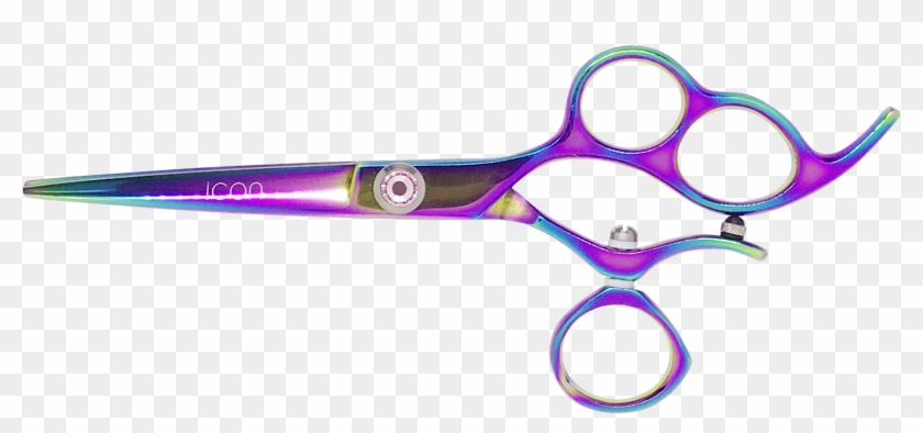 Multicolor Rainbow Titanium Icon Coated Threering Swivel - Scissors Clipart #2402418