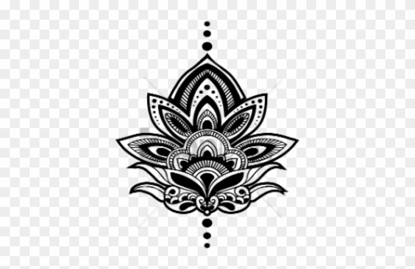 Free Png Lotus Tattoo Small Png Image With Transparent - Mandala Tattoo Png Clipart