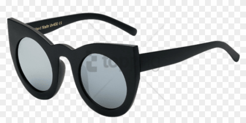 Free Png Black Mirrored Cat Eye Sunglasses Png Image - Sunglasses Clipart