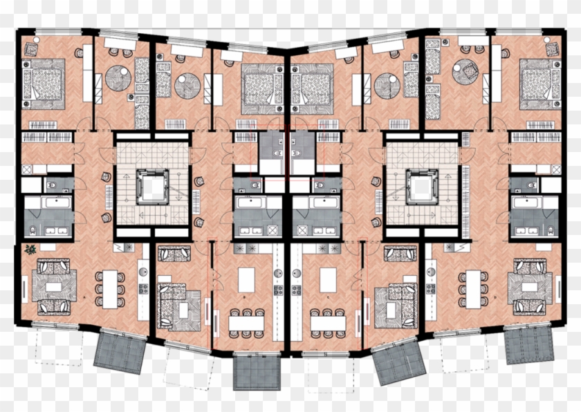The Proposal For A Possible Layout Solution Is Subject - Floor Plan Clipart #2403230