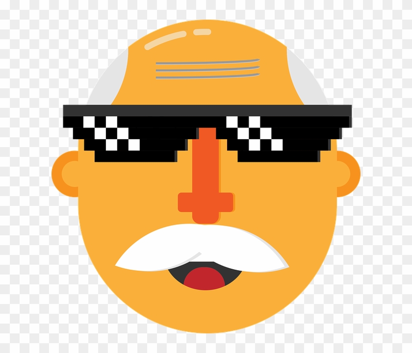 Thug Life Grandpa Images - Thug Life Glass Clipart #2404126