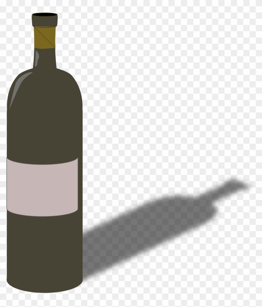 Wine Bottle And Glass Png - Glass Bottle Clipart