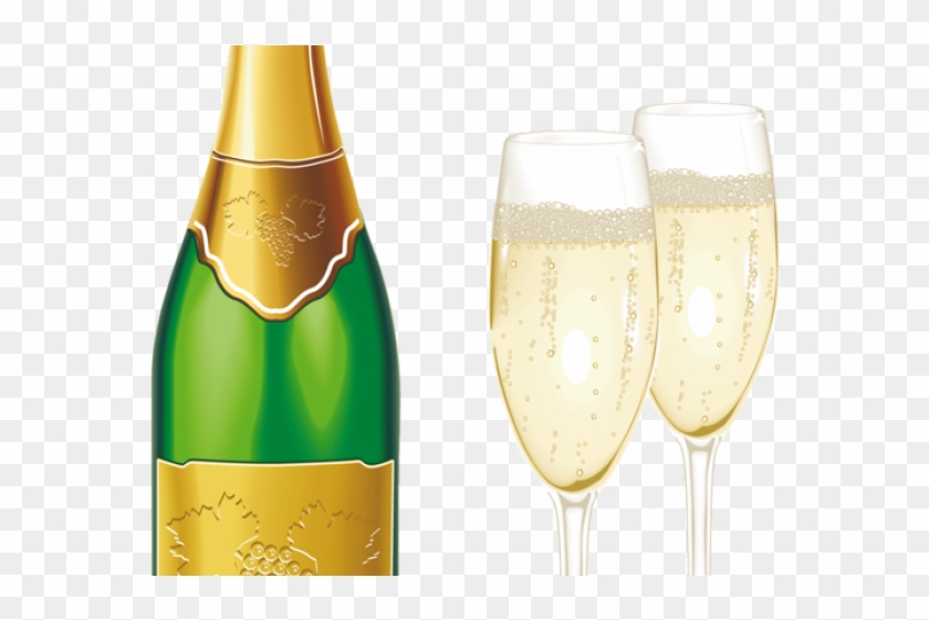 Champagne Clipart Winebottle - Champagne Vector - Png Download #2404483