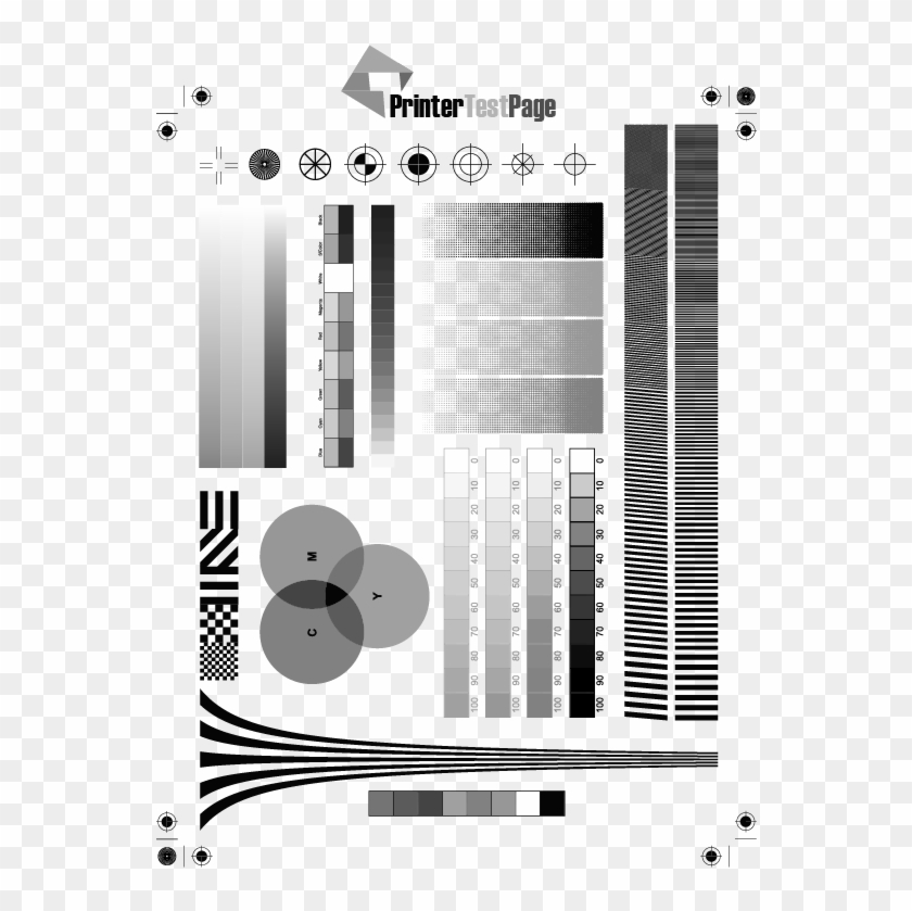 Print Color Or Black White Test Pages Printertestpage - Printer Test Page Pdf Clipart #2404810