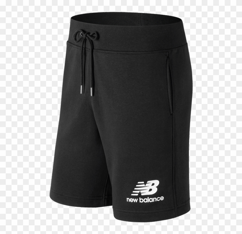 New Balance, Essentials Stacekd Logo Short Black - New Balance Clipart #2404892