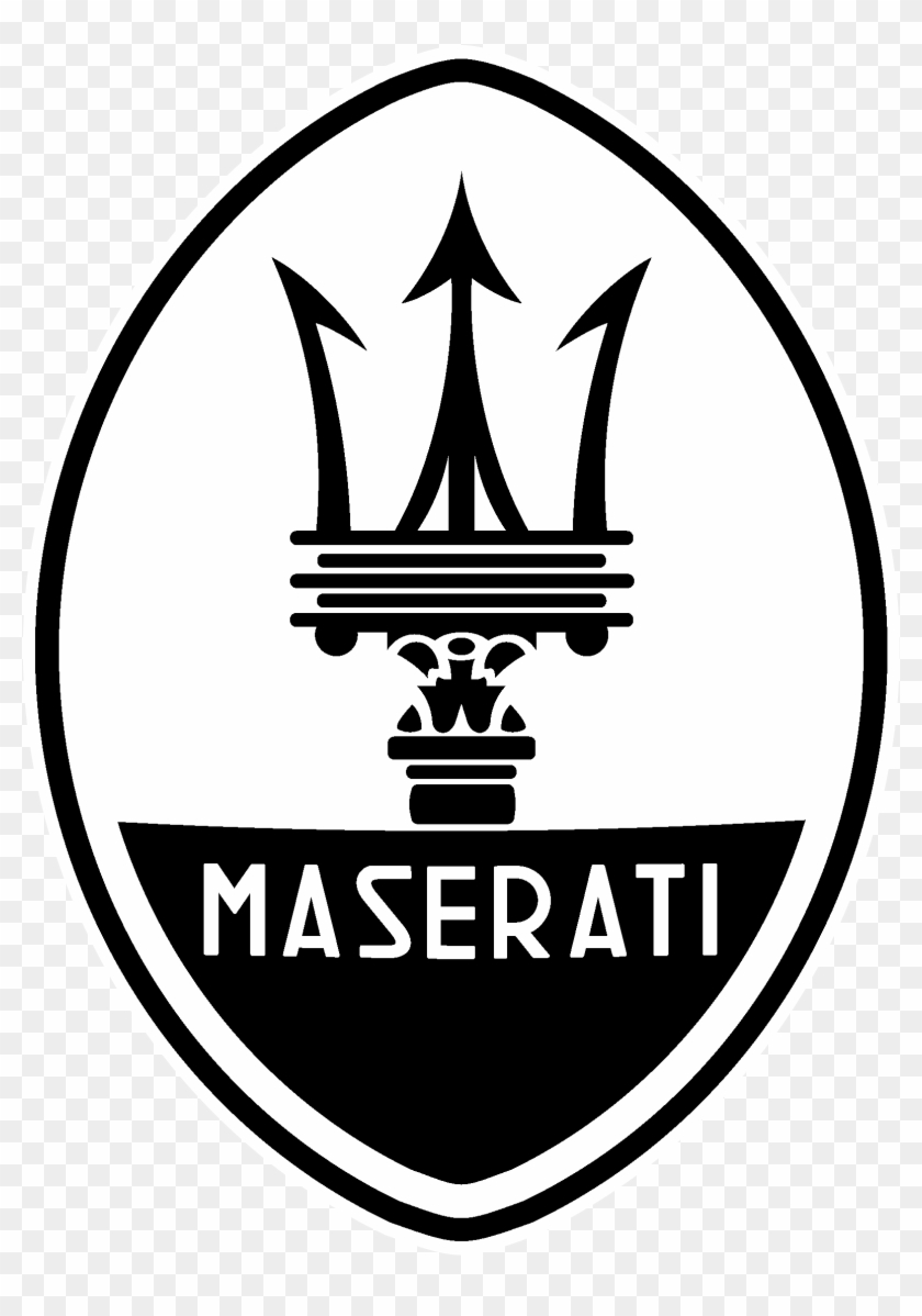 Maserati Logo Black And White Clipart #2405220